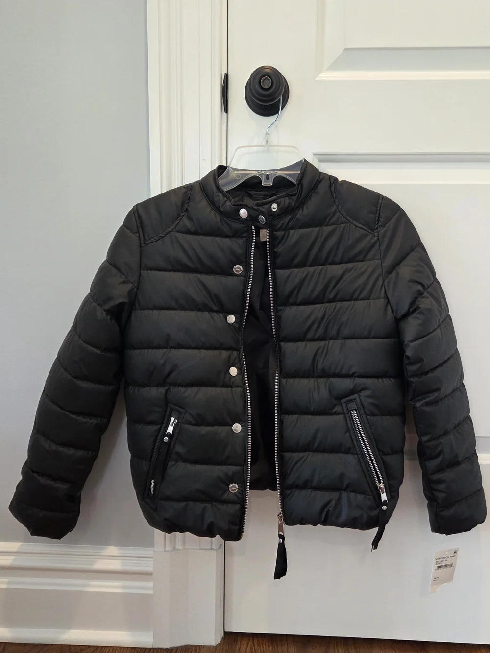 Black Quilted Kids Puffer Jacket
